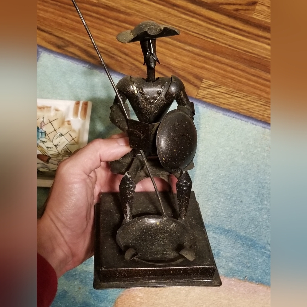 Extremely Rare Vintage Metal Don Quixote  Ashtray